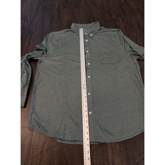 J. Crew Mens Performance Knit Oxford Long Sleeve Shirt CA915 Green XXL - Picture 6 of 10